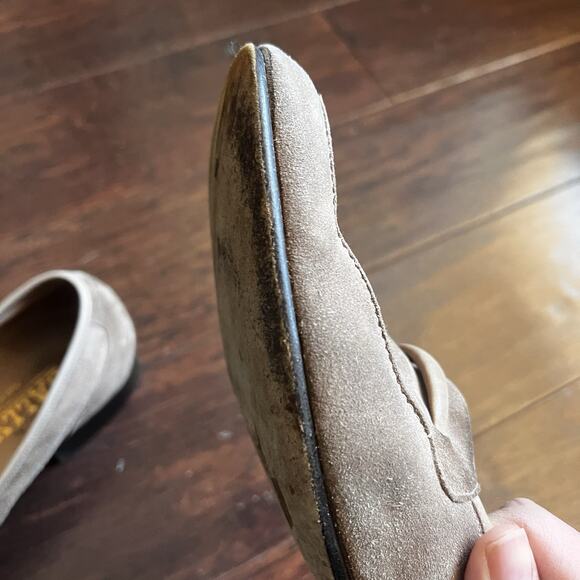 Bally Made In Switzerland Men’s Loafer Shoes Suede Tan Light Brown Size 8M